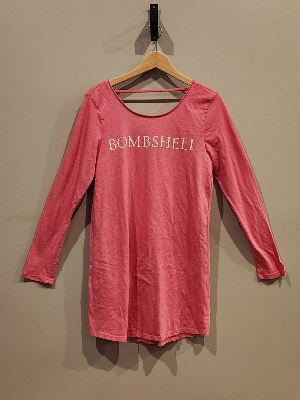 Victoria's Secret PINK Bombshell Open Back Long Sleeve Tee Pink Small